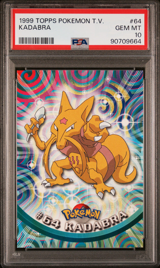 1999 Topps Pokemon Tv #64 Kadabra PSA 10