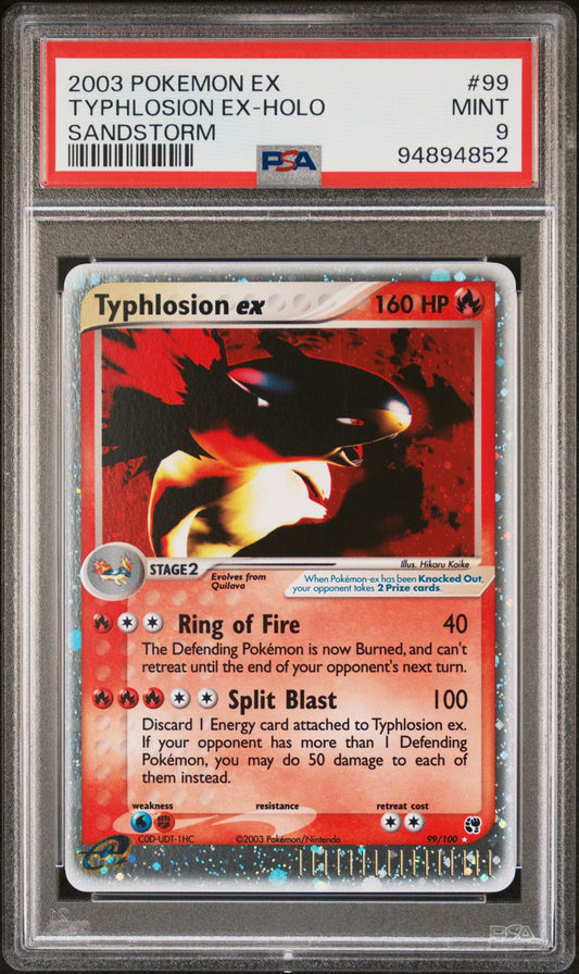 2003 Pokemon Ex Sandstorm #99 Typhlosion Ex-Holo Sandstorm PSA 9