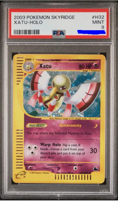 2003 Pokemon Skyridge #H32 Xatu-Holo PSA 9