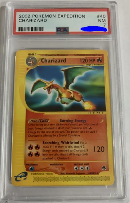 2002 Pokemon Expedition #40 Charizard PSA 7