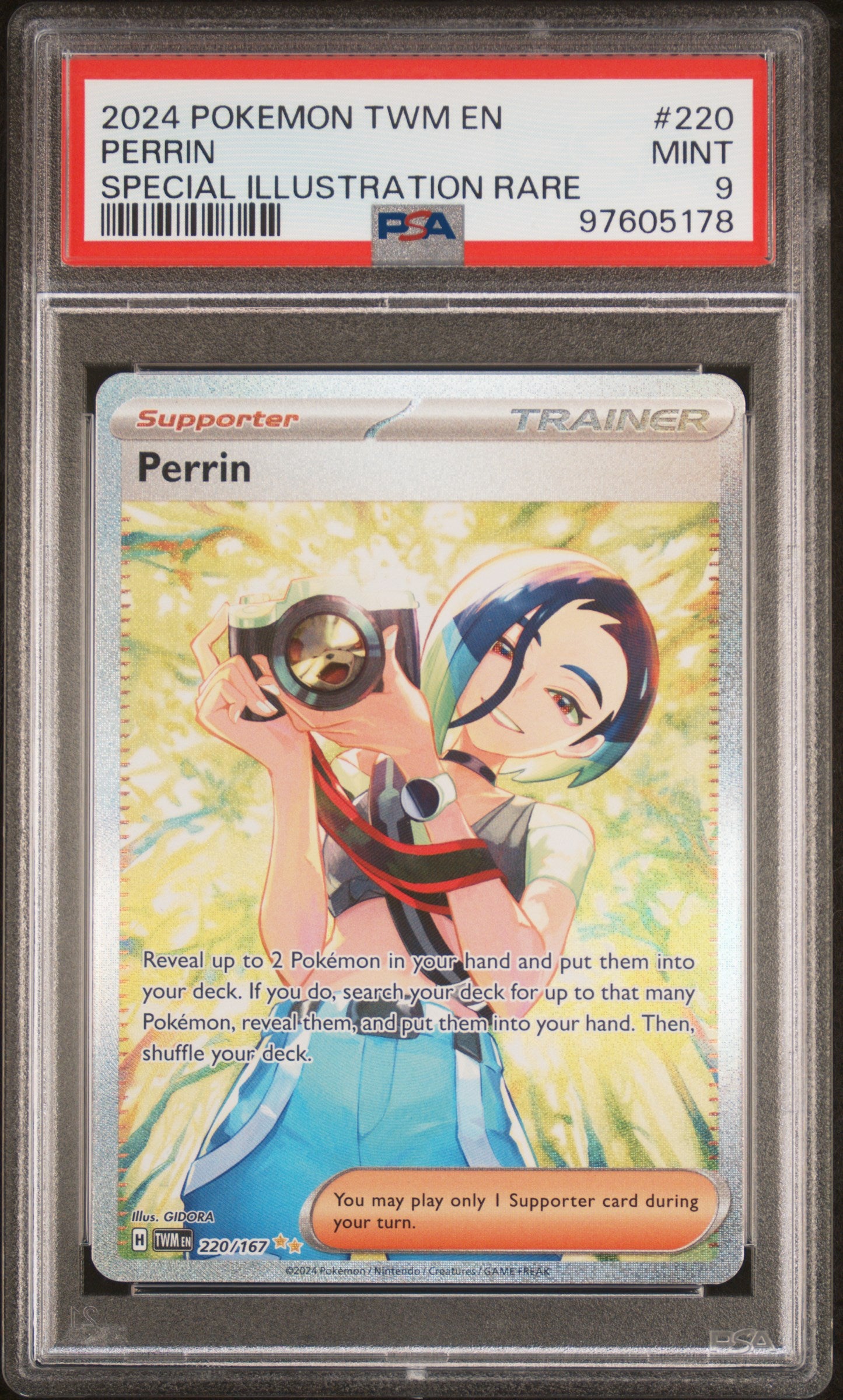 2024 Pokemon Twm En-Twilight Masquerade #220 Perrin SIR PSA 9