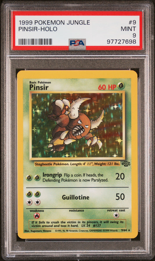 1999 Pokemon Jungle #9 Pinsir-Holo PSA 9