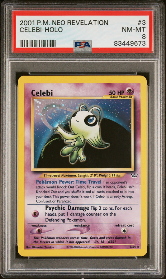 2001 Pokemon Neo Revelation #3 Celebi-Holo PSA 8