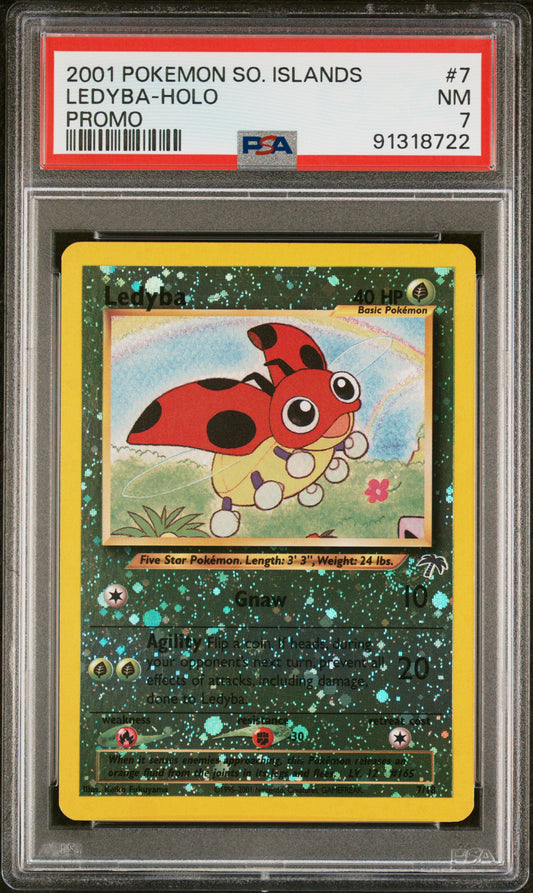 2001 Pokemon Southern Islands Promo #7 Ledyba-Holo PSA 7