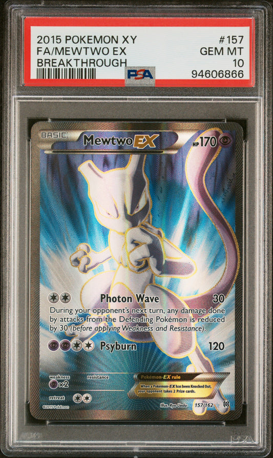 2015 Pokemon Xy Breakthrough #157 Fa/Mewtwo Ex PSA 10