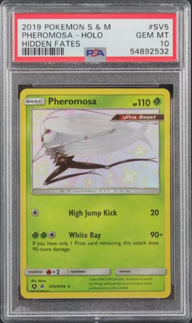 2019 Pokemon Sun & Moon Hidden Fates #SV5 Pheromosa-Holo Hidden Fates PSA 10