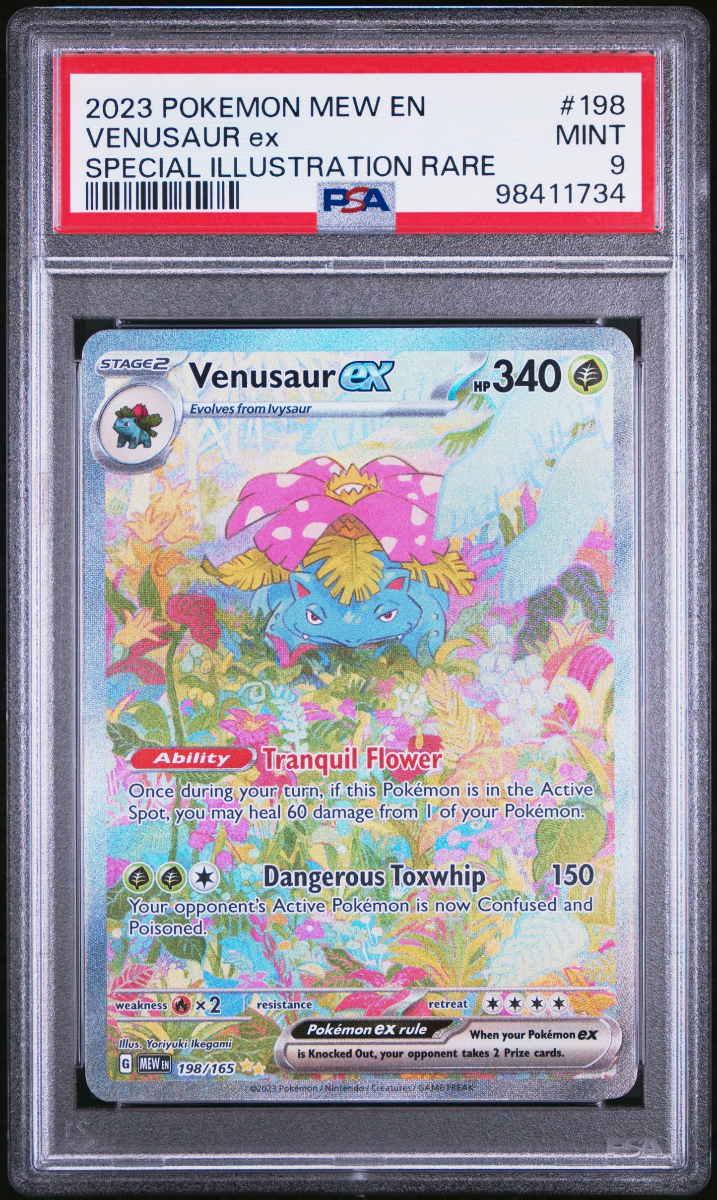 2023 Pokemon Mew En-151 #198 Venusaur Ex PSA 9