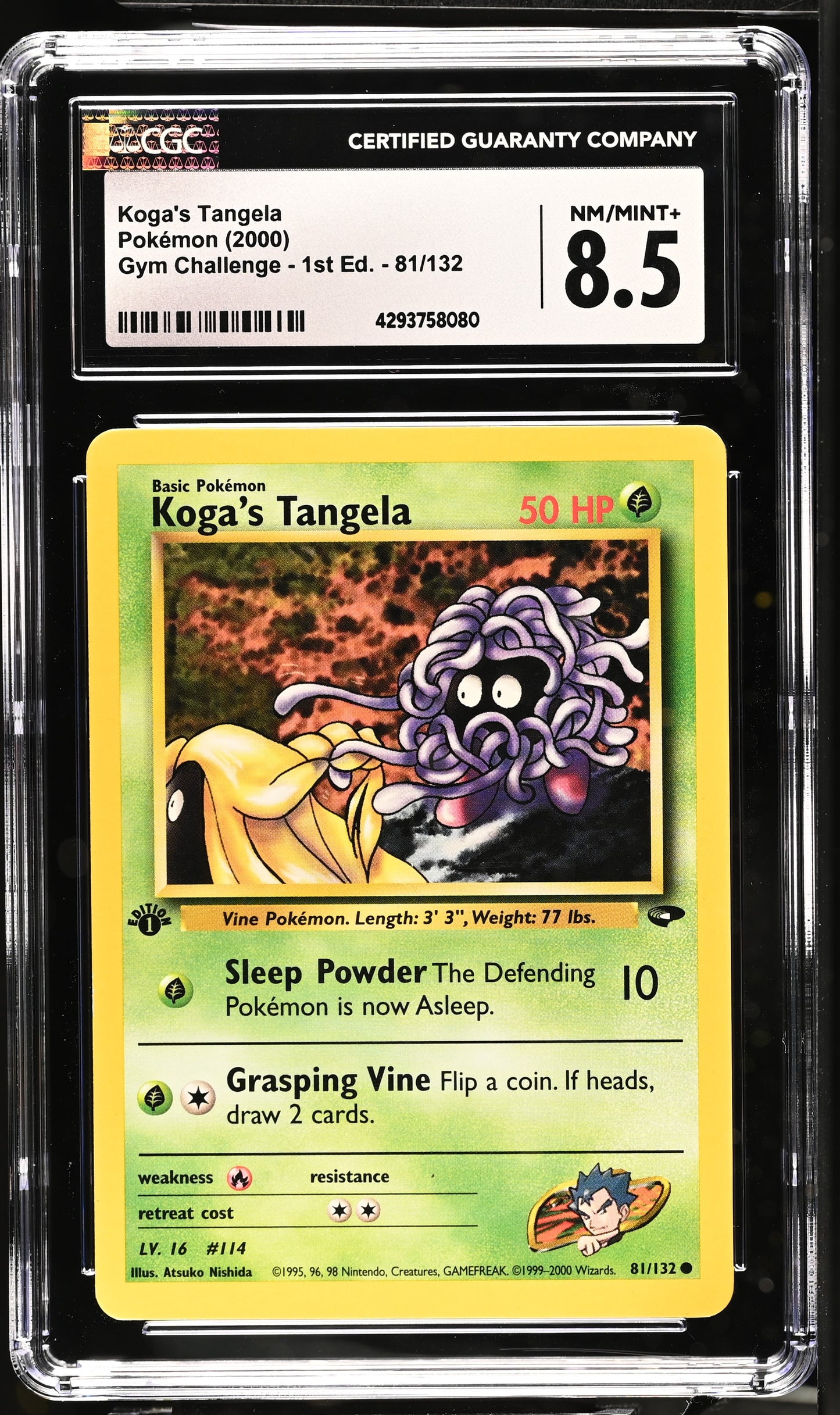 2000 Gym Challenge - 1st Edition #81/132 Koga's Tangela CGC 8.5