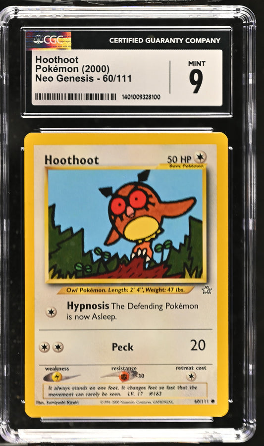 2000 Neo Genesis - Unlimited #60/111 Hoothoot CGC 9