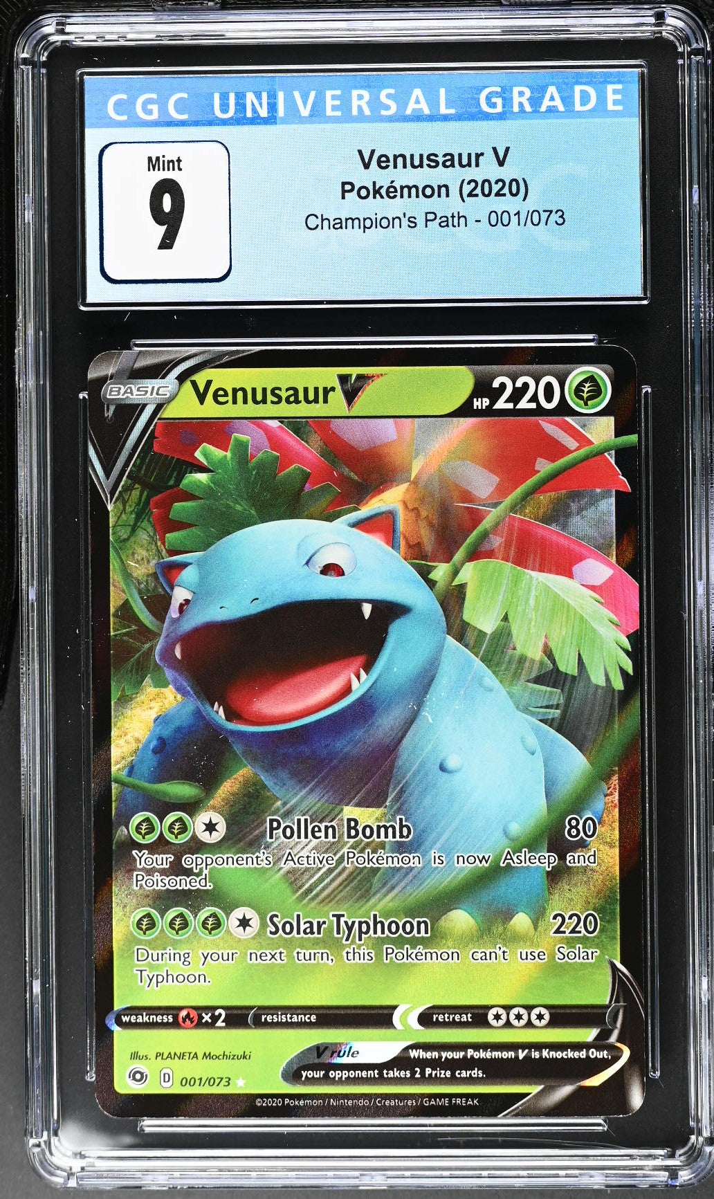 2020 Champion's Path #001/073 Venusaur V CGC 9