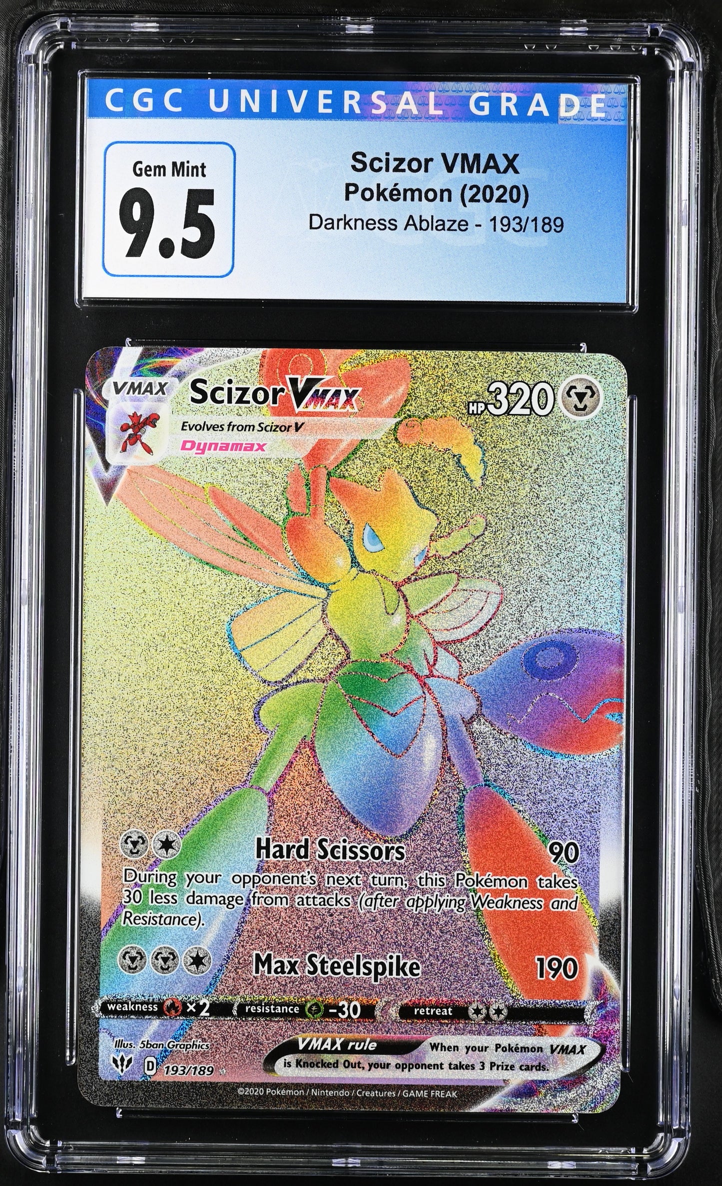 2020 Darkness Ablaze #193/189 Scizor VMAX CGC 10