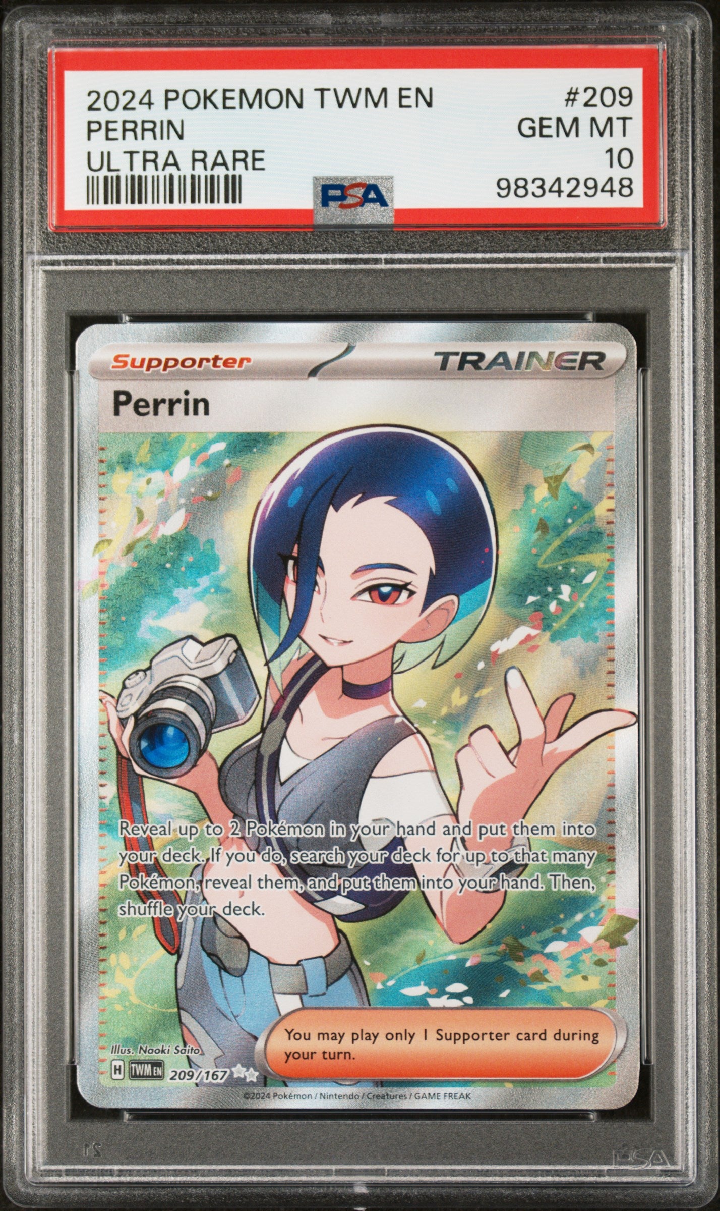 2024 Pokemon Twm En-Twilight Masquerade #209 Perrin PSA 10