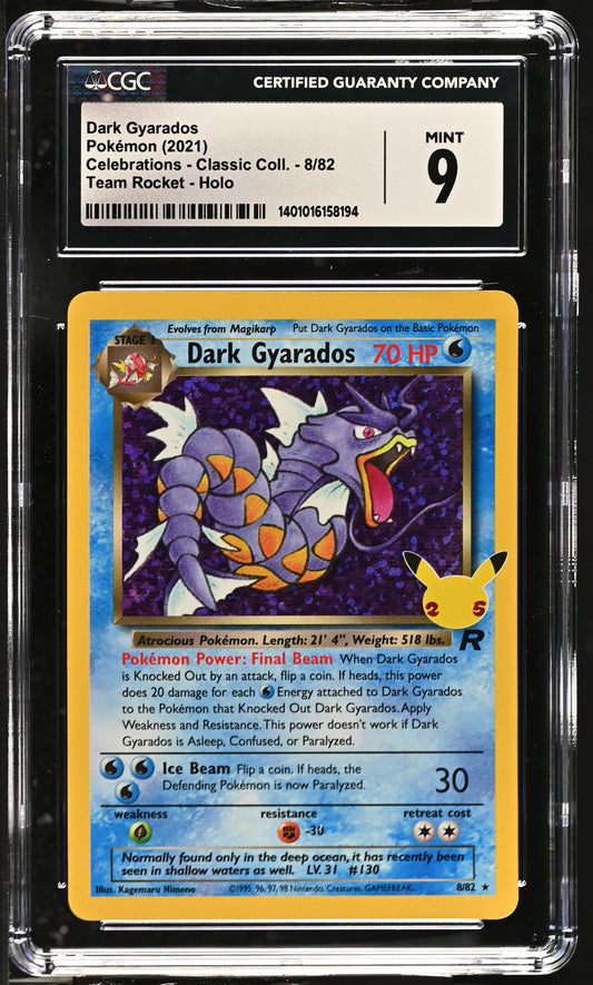 2021 Celebrations - Classic Collection #8/82 Dark Gyarados CGC 9