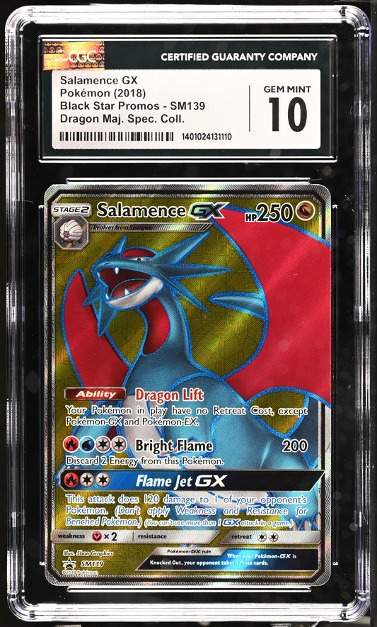 2018 Black Star Promos - Sun & Moon #SM139 Salamence GX CGC 10