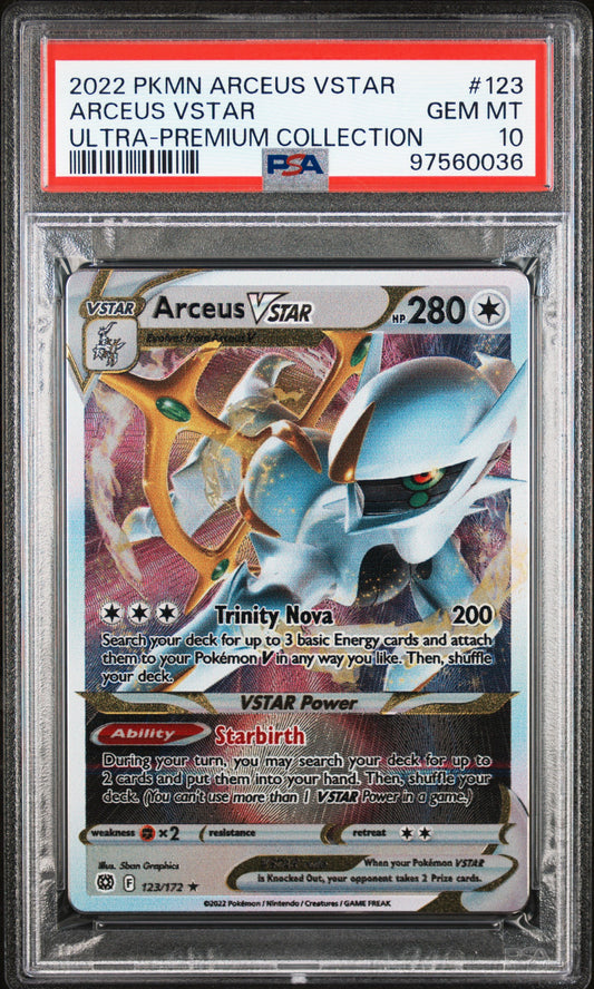 2022 Pokemon Arceus Collection #123 Metal Arceus Vstar PSA 10