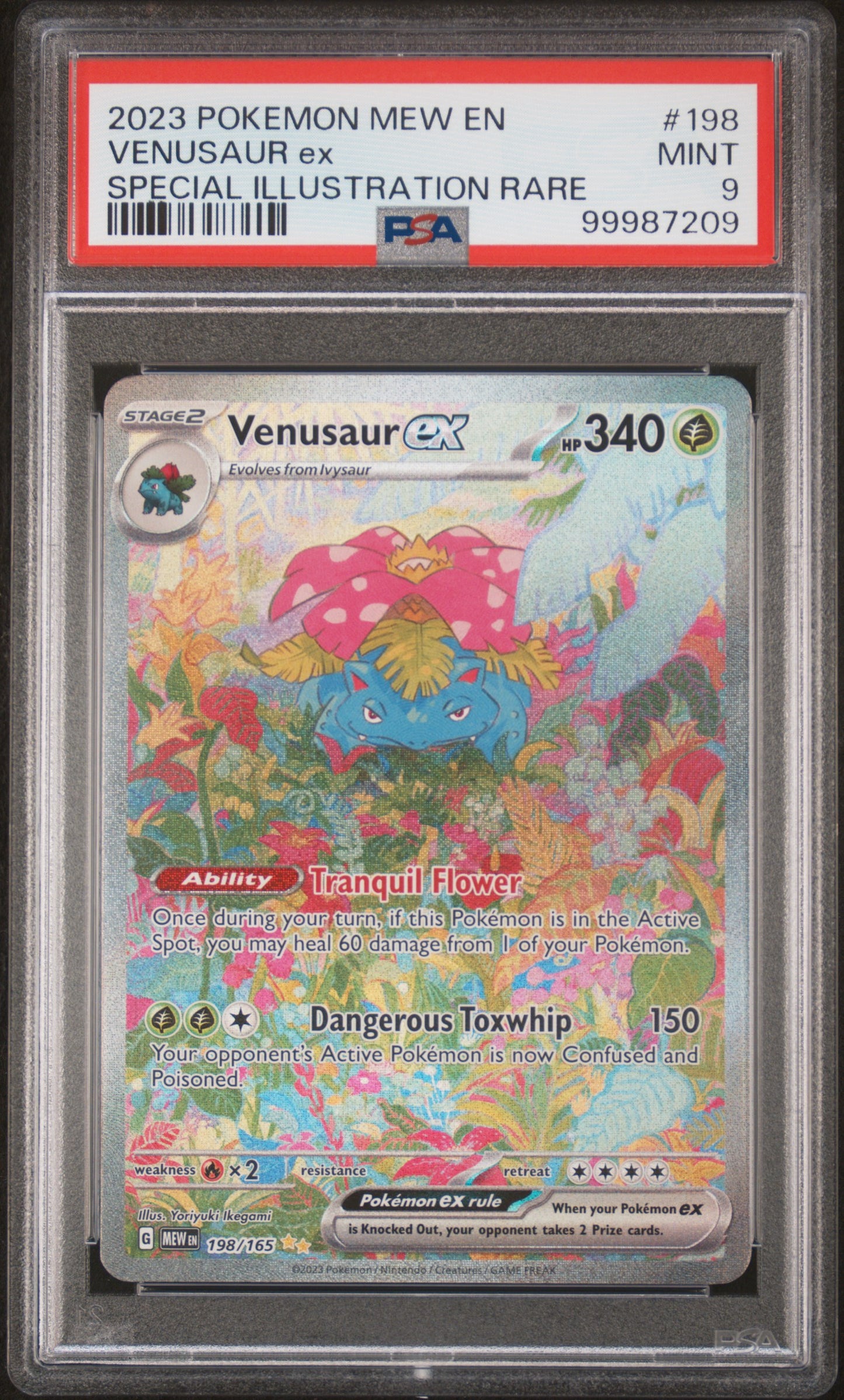 2023 Pokemon Mew En-151 #198 Venusaur Ex Special Illustration Rare PSA 9