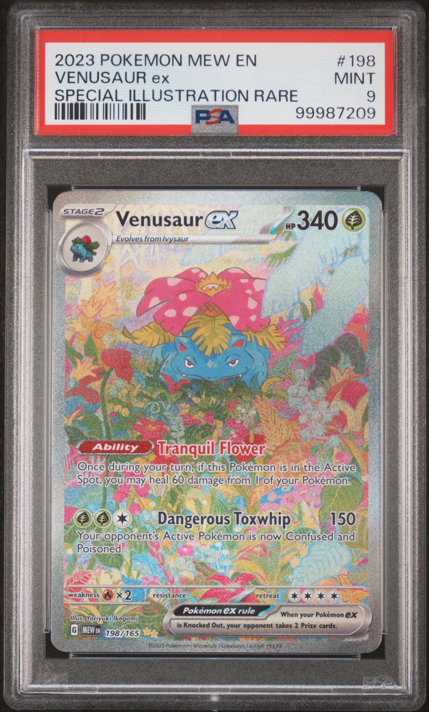 2023 Pokemon Mew En-151 #198 Venusaur Ex Special Illustration Rare PSA 9