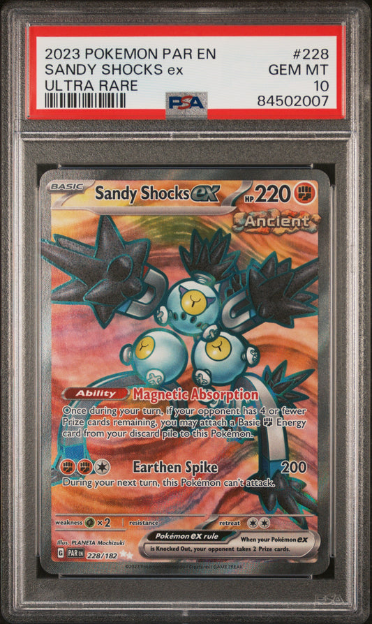 2023 Pokemon Par En-Paradox Rift #228 Sandy Shocks Ex Ultra Rare PSA 10