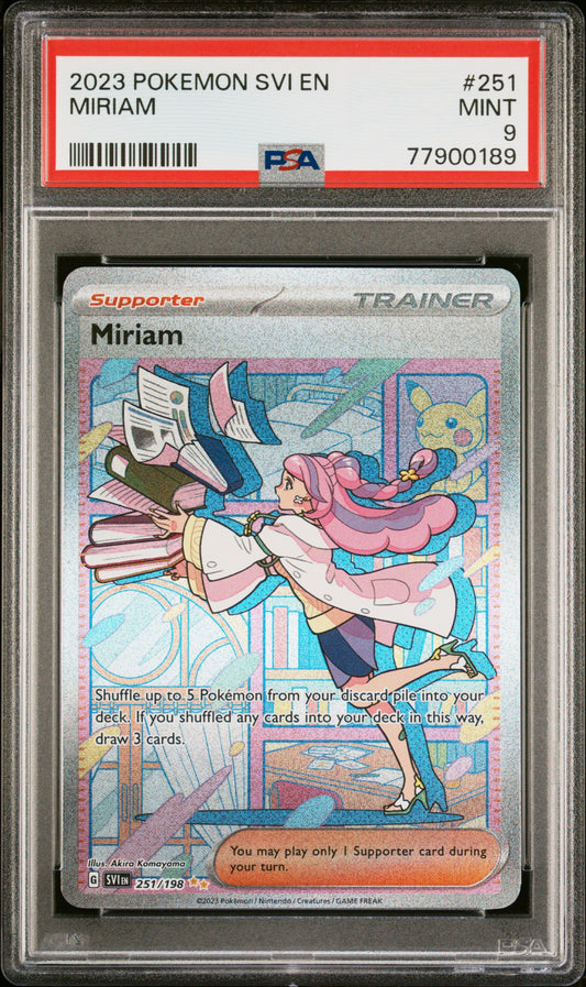 2023 Pokemon Svi En-Scarlet & Violet #251 Miriam Special Illustration Rare PSA 9