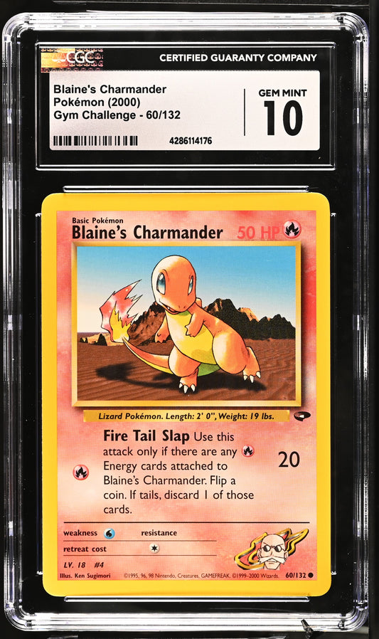 2000 Gym Challenge #60/132 Blaine's Charmander CGC Gem Mint 10