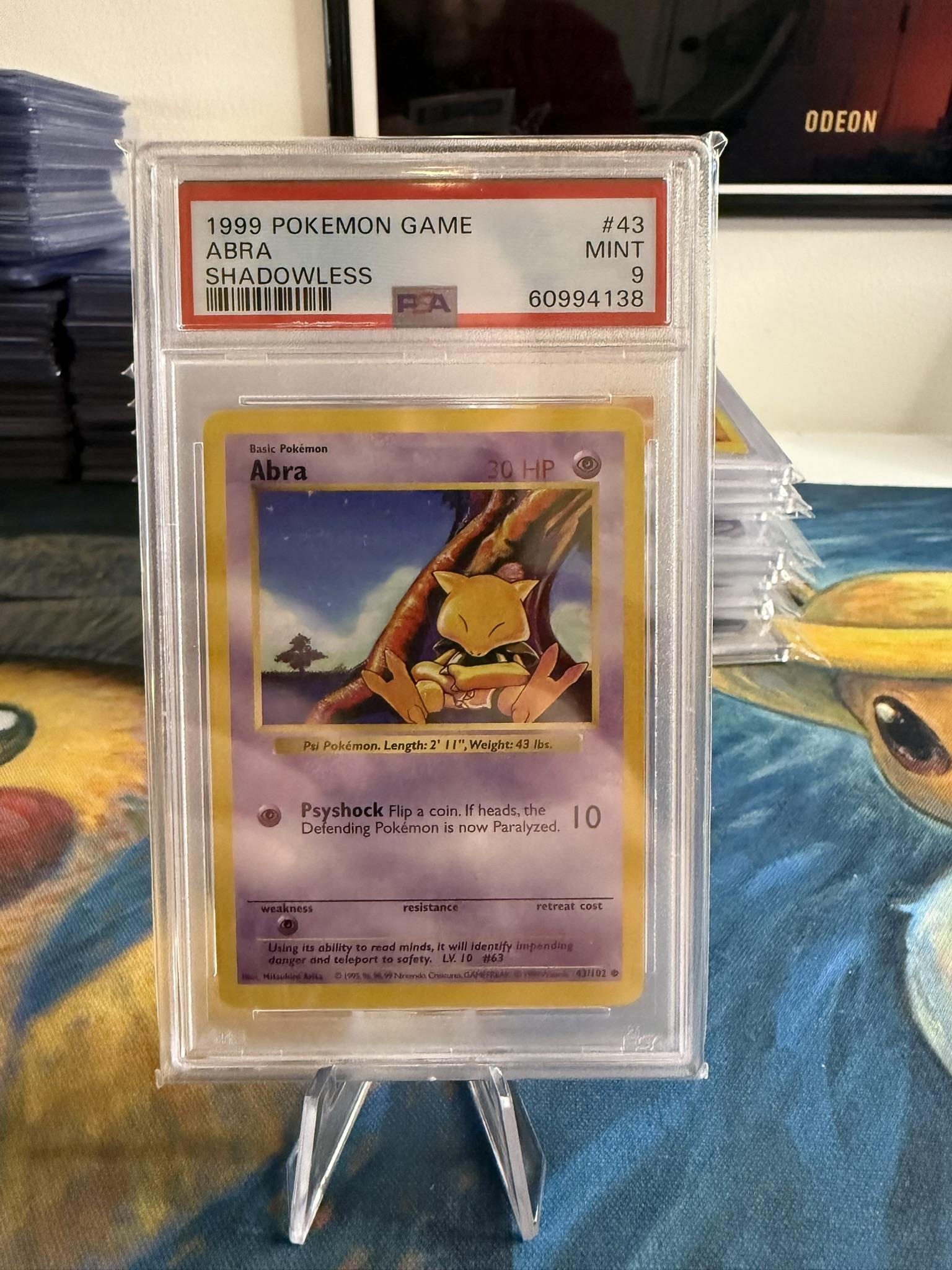 1999 Pokemon Game #43 Abra PSA 9