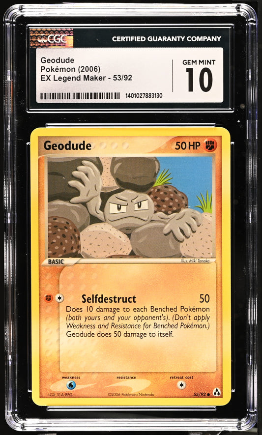 2006 EX Legend Maker #53/92 Geodude CGC 10